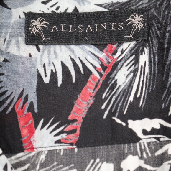 All saints shirt men's small Monteverde floral printed poplin viscose casual fun - Picture 4 of 14